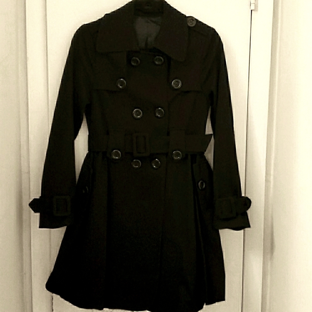 Hazel Black Trench Coat